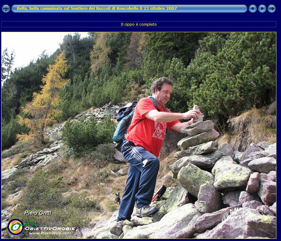83 Ricordando l'amico Alberto, stroncato dal coronavirus,  col quale avevo percorso il Sentiero dei Roccoli  il 23 ottobre 2007.jpg